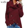 Autumn New Women Sweater Casual Loose Turtleneck Knitted Jumpers 2019 Long Batwing Sleeve Crocheted Pullovers Streetwear Winter