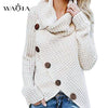 Autumn New Women Sweater Casual Loose Turtleneck Knitted Jumpers 2019 Long Batwing Sleeve Crocheted Pullovers Streetwear Winter