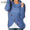 Autumn New Women Sweater Casual Loose Turtleneck Knitted Jumpers 2019 Long Batwing Sleeve Crocheted Pullovers Streetwear Winter