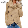 Autumn New Women Sweater Casual Loose Turtleneck Knitted Jumpers 2019 Long Batwing Sleeve Crocheted Pullovers Streetwear Winter