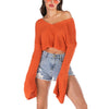 New Autumn Winter Sexy Midriff-baring Sweaters loose Solid Knitted Pullovers Casual Deep V-neck Sweater Knitwear