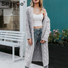 BerryGo Vintage mohair long cardigan women sweaters female Long sleeve pocket winter cardigans Casual knitwear knitted jumpers