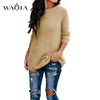 Casual Knitted Sweater Women Streetwear O Neck Long Sleeve Pullovers Loose Solid Coat 2019 Autumn Winter Fashion Women's Sweater
