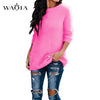 Casual Knitted Sweater Women Streetwear O Neck Long Sleeve Pullovers Loose Solid Coat 2019 Autumn Winter Fashion Women's Sweater