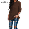 Casual Knitted Sweater Women Streetwear O Neck Long Sleeve Pullovers Loose Solid Coat 2019 Autumn Winter Fashion Women's Sweater