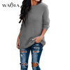 Casual Knitted Sweater Women Streetwear O Neck Long Sleeve Pullovers Loose Solid Coat 2019 Autumn Winter Fashion Women's Sweater
