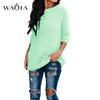 Casual Knitted Sweater Women Streetwear O Neck Long Sleeve Pullovers Loose Solid Coat 2019 Autumn Winter Fashion Women's Sweater