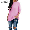 Casual Knitted Sweater Women Streetwear O Neck Long Sleeve Pullovers Loose Solid Coat 2019 Autumn Winter Fashion Women's Sweater