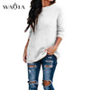 Casual Knitted Sweater Women Streetwear O Neck Long Sleeve Pullovers Loose Solid Coat 2019 Autumn Winter Fashion Women's Sweater
