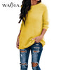 Casual Knitted Sweater Women Streetwear O Neck Long Sleeve Pullovers Loose Solid Coat 2019 Autumn Winter Fashion Women's Sweater