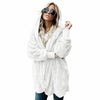 Large size S-5XL Faux Fur Teddy Bear Coat Jacket Women Fashion Open Stitch Winter Hooded Coat Female Long Sleeve Fuzzy Jacket-85
