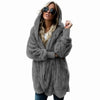 Large size S-5XL Faux Fur Teddy Bear Coat Jacket Women Fashion Open Stitch Winter Hooded Coat Female Long Sleeve Fuzzy Jacket-85