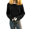 Autumn winter women sweaters and pullovers korean style long sleeve casual crop sweater slim solid knitted jumpers sweater mujer